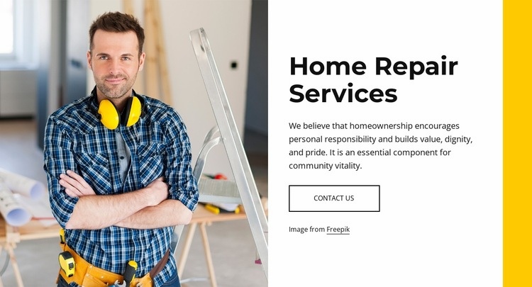 Commercial handyman services Homepage Design