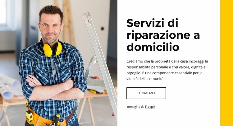 Servizi di tuttofare commerciale Costruttore di siti web HTML