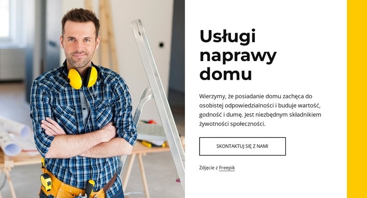 Handlowe usługi majsterkowiczów Kreator witryn internetowych HTML