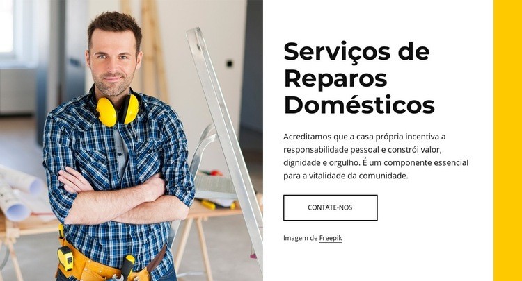 serviços de mão de obra comercial Design do site