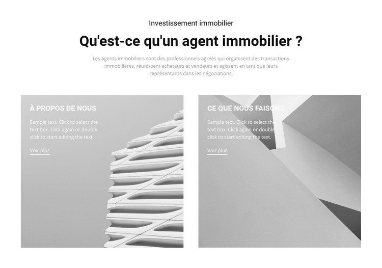 Trouver un agent immobilier Modèles de constructeur de sites Web