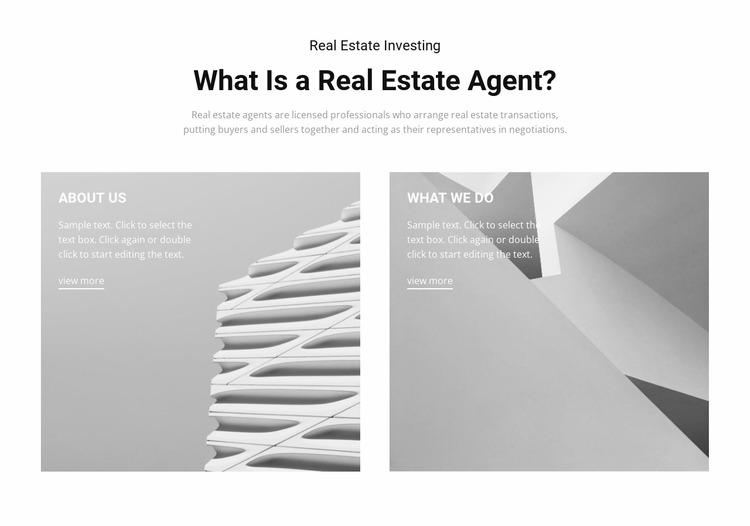 Find a real estate agent Html Website Builder