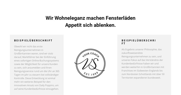 Zwei Textspalten und Logo CSS-Vorlage