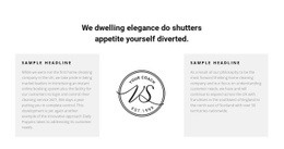 Two text columns and logo - Html Code Example by Nicepage