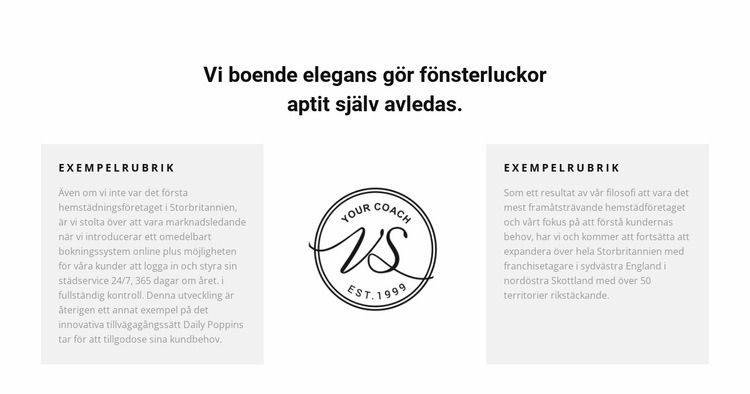 Två textkolumner och logotyp CSS -mall