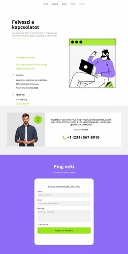 Kapcsolatfelvételi Oldal