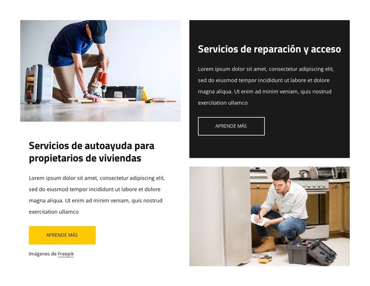 Servicios de reparación y acceso Plantilla CSS