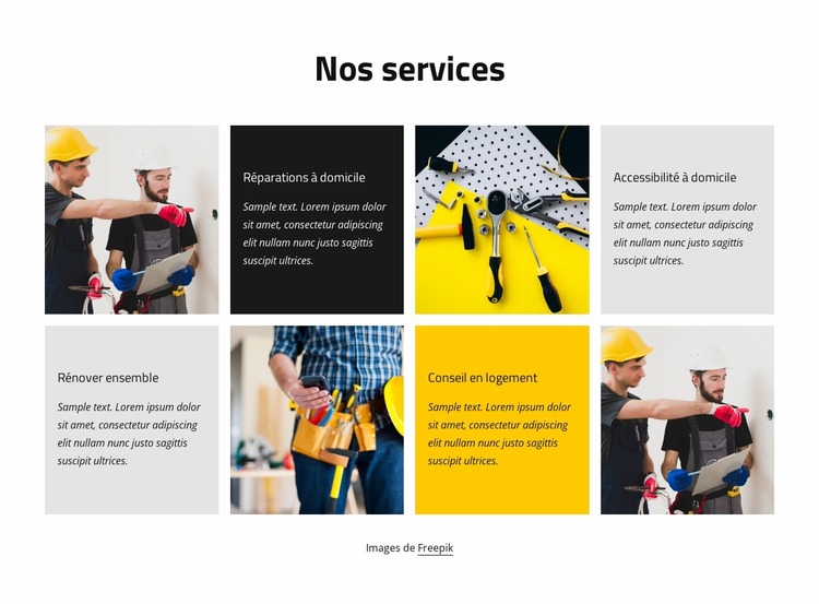 Services de réparation Modèle Joomla