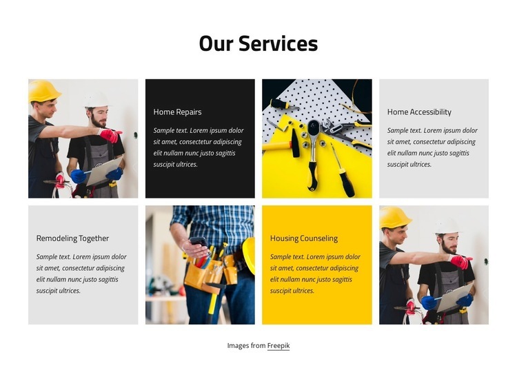 Repairing services Homepage Design