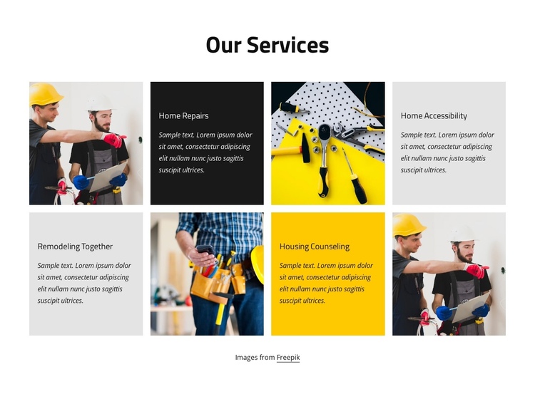 Repairing services One Page Template