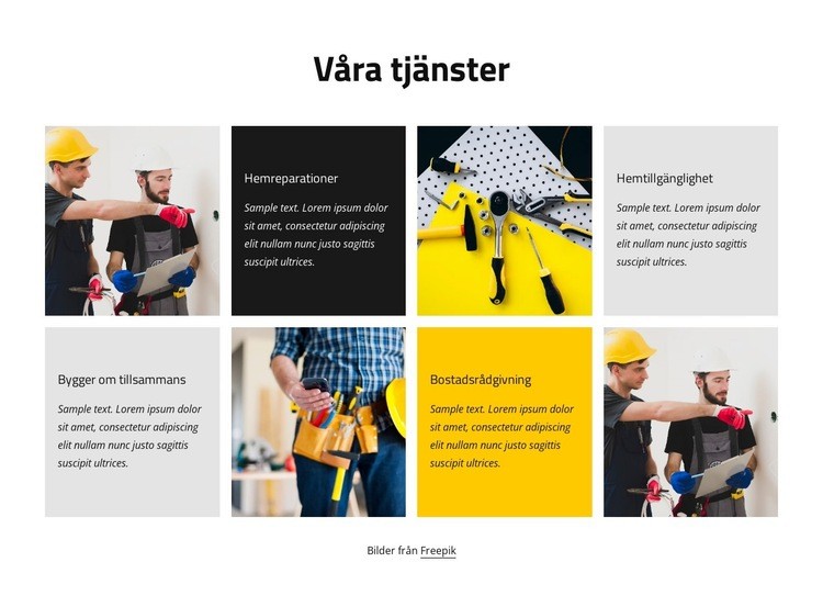 Reparationstjänster HTML-mall