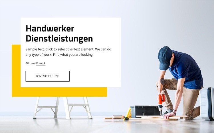 Hausreparaturen und Handwerkerdienste Eine Seitenvorlage