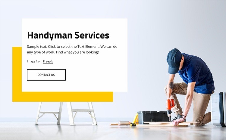 Home repair and handyman services Elementor Template Alternative