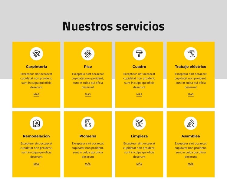 Ofrecemos una variedad de servicios basados en ingresos Página de destino