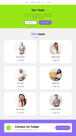 Team Page