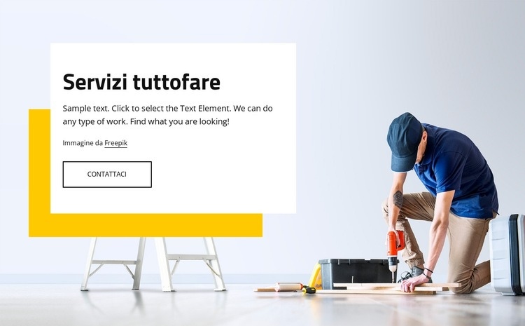 Servizi di riparazioni domestiche e tuttofare Costruttore di siti web HTML