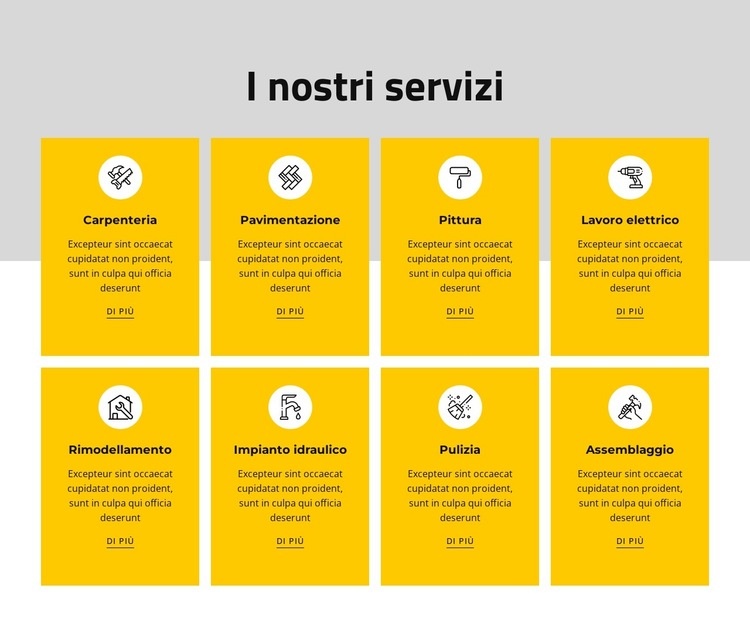 Offriamo una varietà di servizi basati sul reddito Modelli di Website Builder