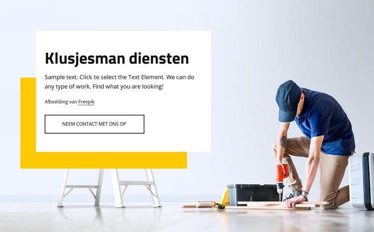 Huisreparatie en klusjesman diensten HTML-sjabloon