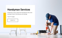 Home Repair And Handyman Services - One Page Template For Any Device