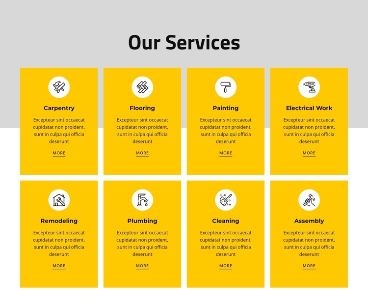 We offer a variety of income-based services One Page Template