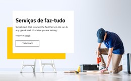 Layout CSS Para Serviços De Reparos Domésticos E Faz-Tudo