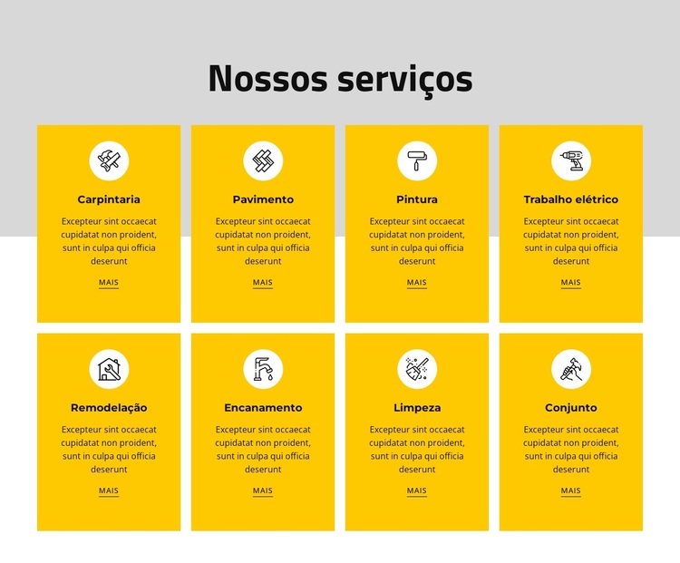 Oferecemos uma variedade de serviços baseados em renda Tema WordPress