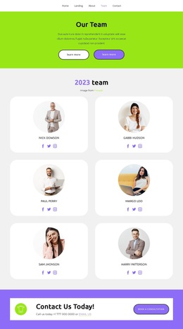 Team Page