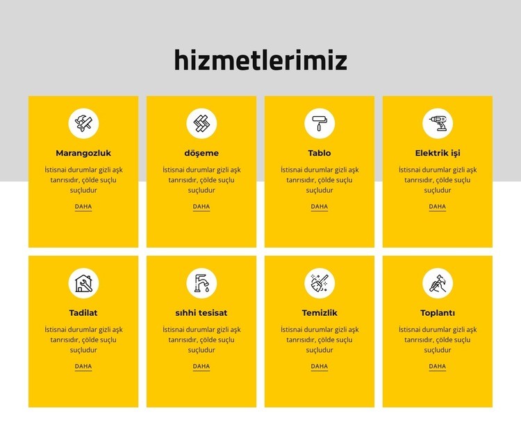 Çeşitli gelire dayalı hizmetler sunuyoruz HTML5 Şablonu