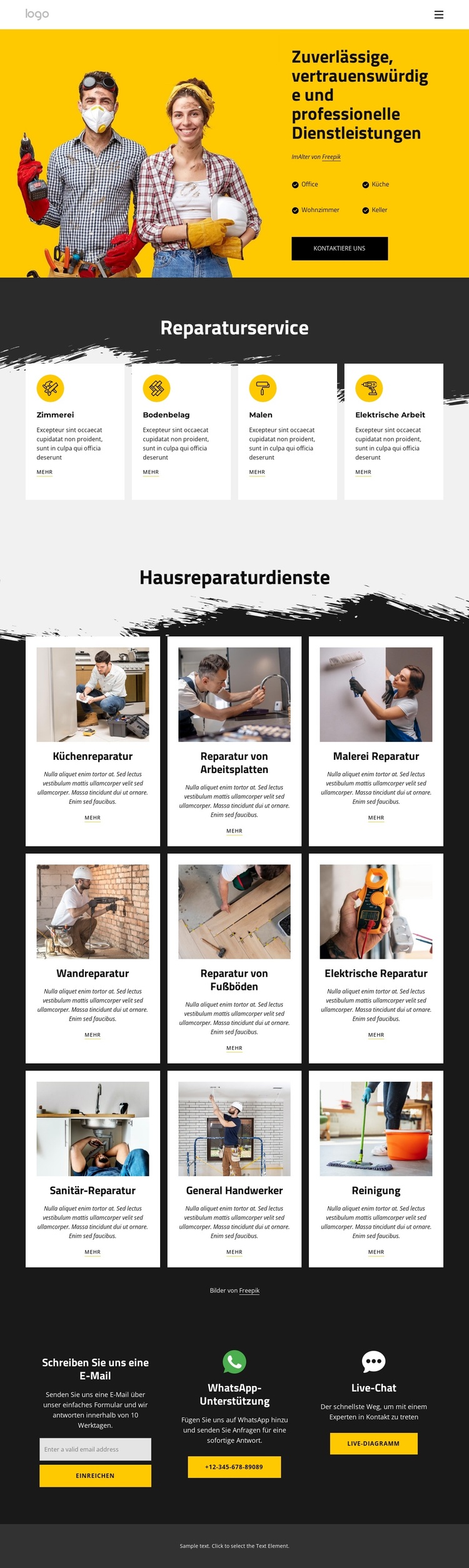 Handwerkerdienste und Hausreparaturen WordPress-Theme