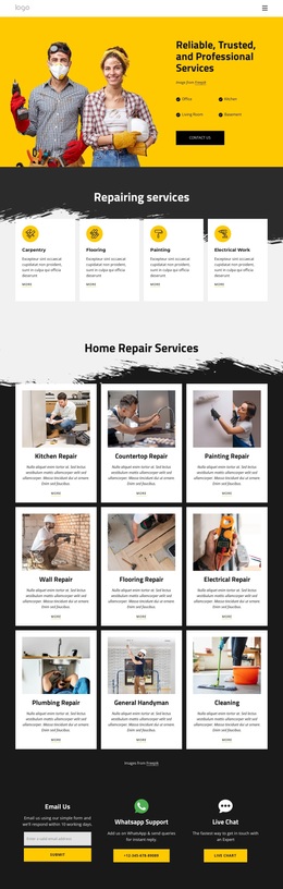 Handyman Services And Home Repair Joomla Page Builder Free