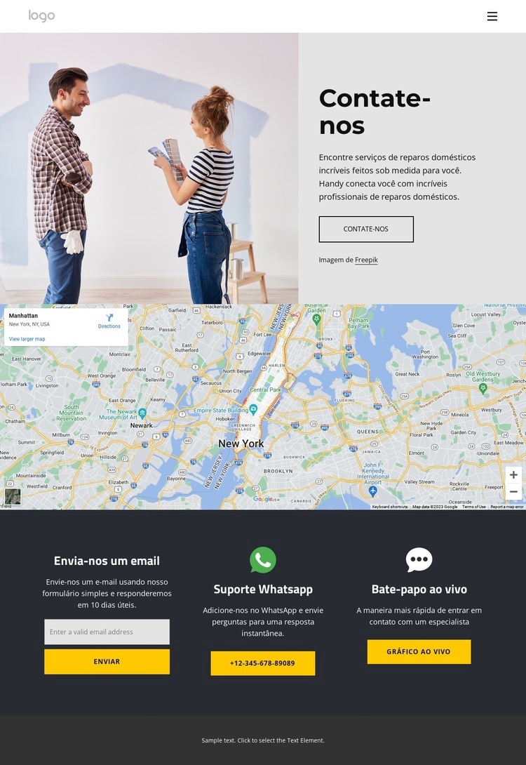 Conserto de banheiro, conserto de porta de tela e muito mais Landing Page