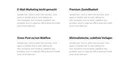 4 Zellen - Vorlage HTML5, Responsive, Kostenlos