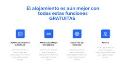 4 Características De Alojamiento - Website Creator HTML