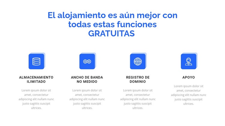 4 características de alojamiento Diseño de páginas web