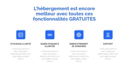 HTML Réactif Pour 4 Fonctionnalités D'Hébergement