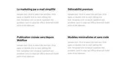 4 Cellules Modèle De Site Web CSS