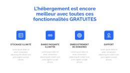 4 Fonctionnalités D'Hébergement : Modèle Simple D'Une Page