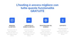 HTML Reattivo Per 4 Funzionalità Di Hosting