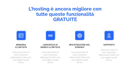 4 Funzionalità Di Hosting - Modello Di Pagina Di Destinazione