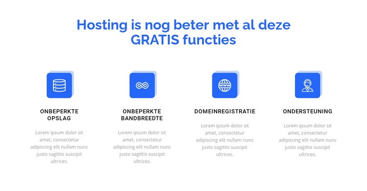 4 hostingfuncties Html Website Builder