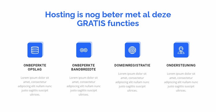 4 hostingfuncties Website ontwerp