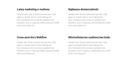 4 Komórki Szablon Strony Internetowej CSS