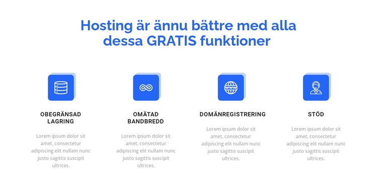 4 värdfunktioner CSS -mall