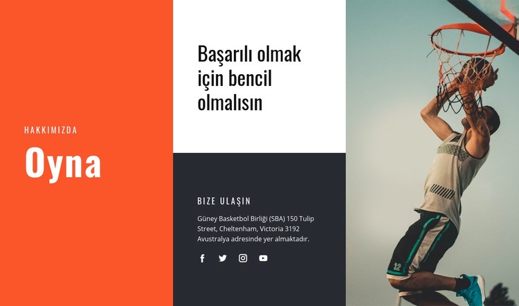 Sporun sağlık için önemi Web Sitesi Mockup'ı