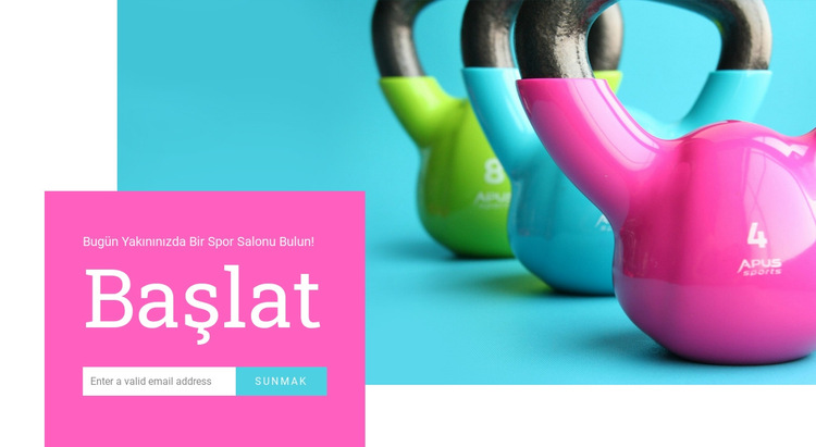 Spor ve sağlıklı yaşam Web Sitesi Şablonu