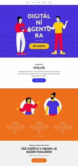 Digitální Čas – Šablona Vstupní Stránky