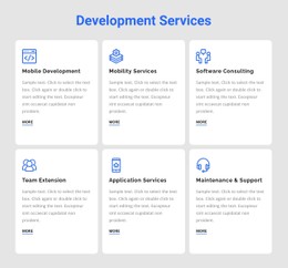 Page Website For Development Services