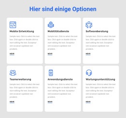 Entwicklungsleistungen - Kostenlose Website-Vorlage