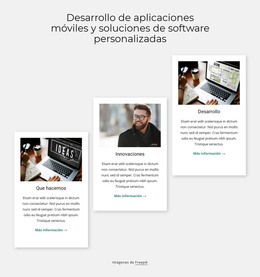 Soluciones De Software Personalizadas - Plantilla De Creación De Sitios Web