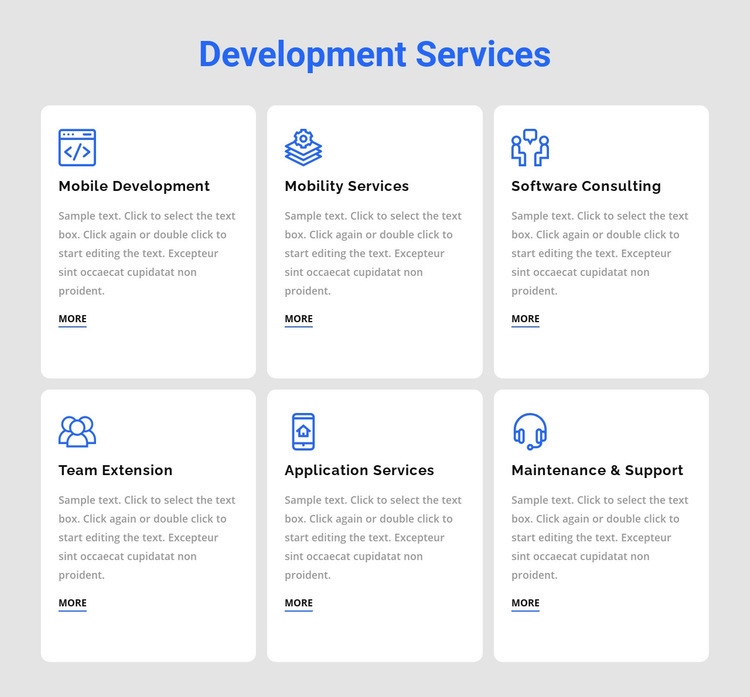 Development services Html Code Example